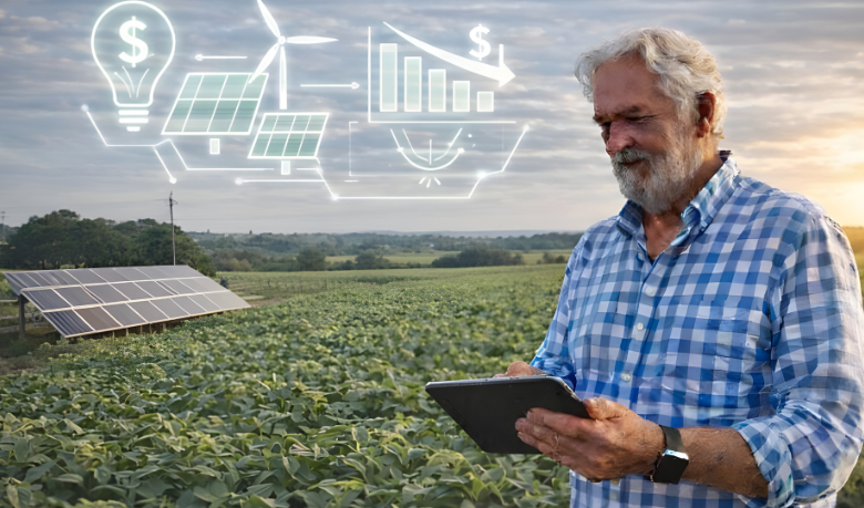 Aldo Vendramin analisa como a eficiência energética reduz custos produtivos no campo.